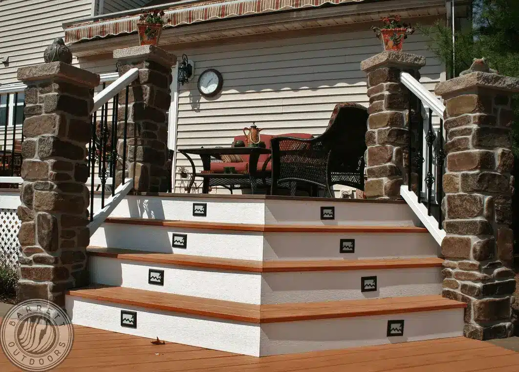 photo of in-step deck lighting - outdoor living features - Custom Deck Lighting Contractor near me