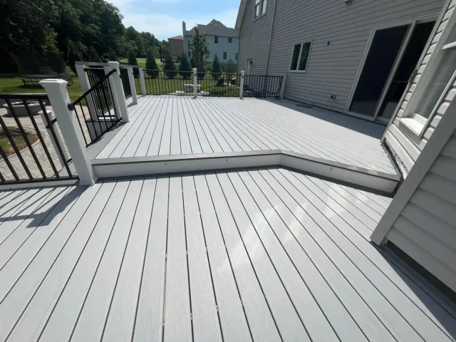 photo of a multi-level composite deck